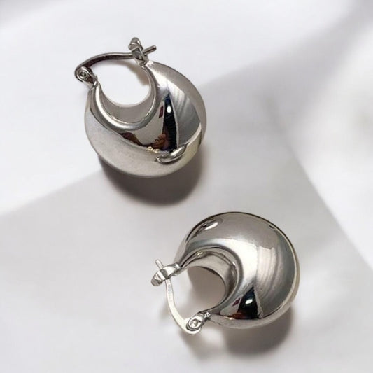 Argollas Canasta / Plateado - A029