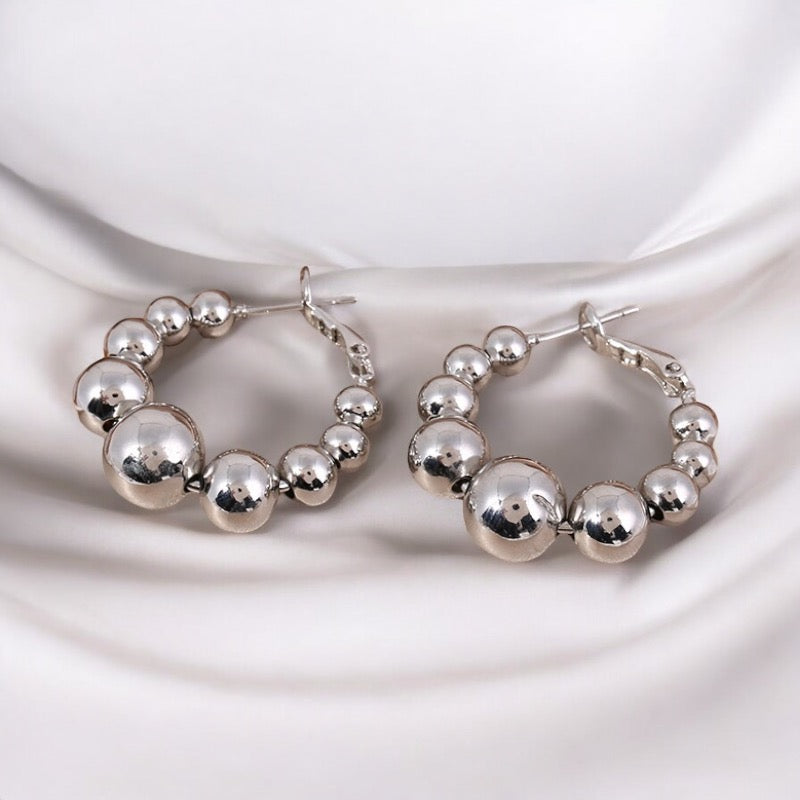 Argollas Sara / Plateado - A058