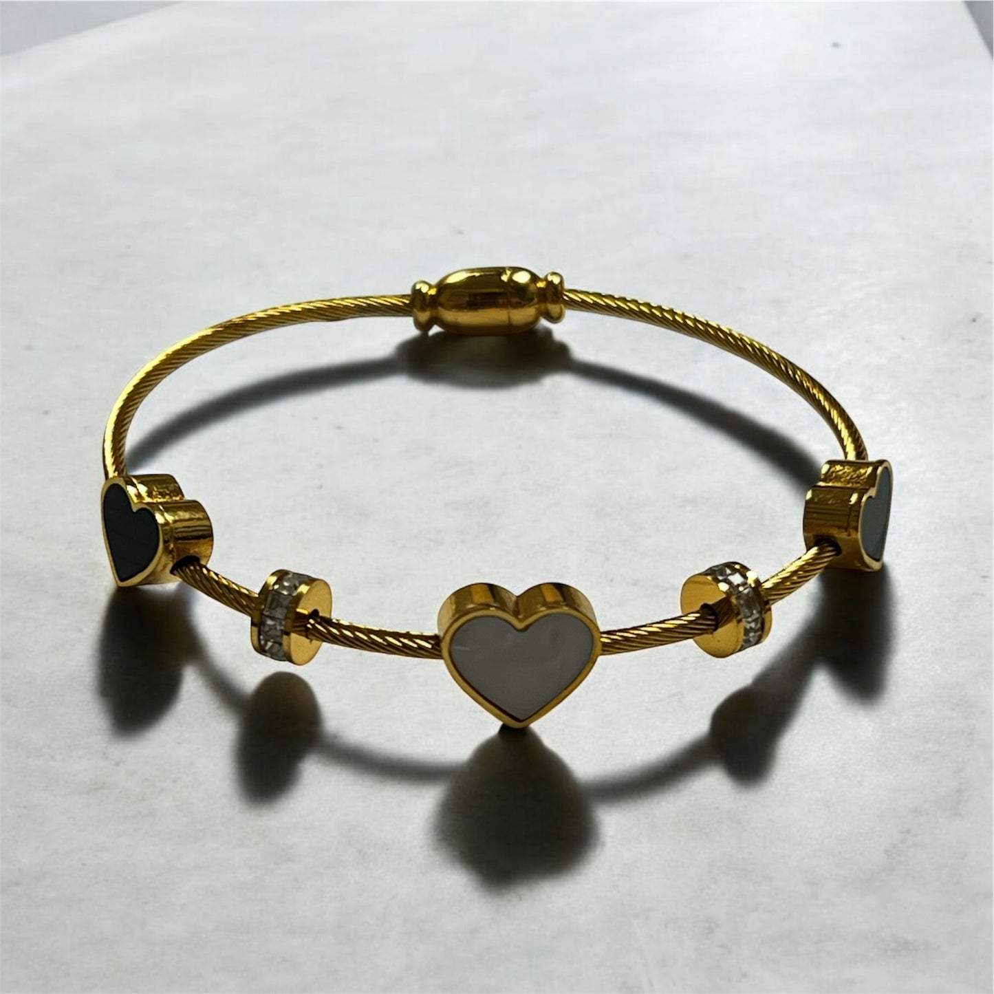 Pulsera Acero- corazones