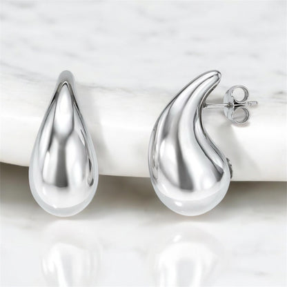 Aretes gota / Plateados - A006