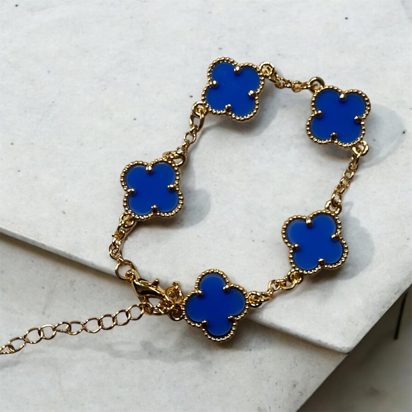 Pulsera Trébol azul