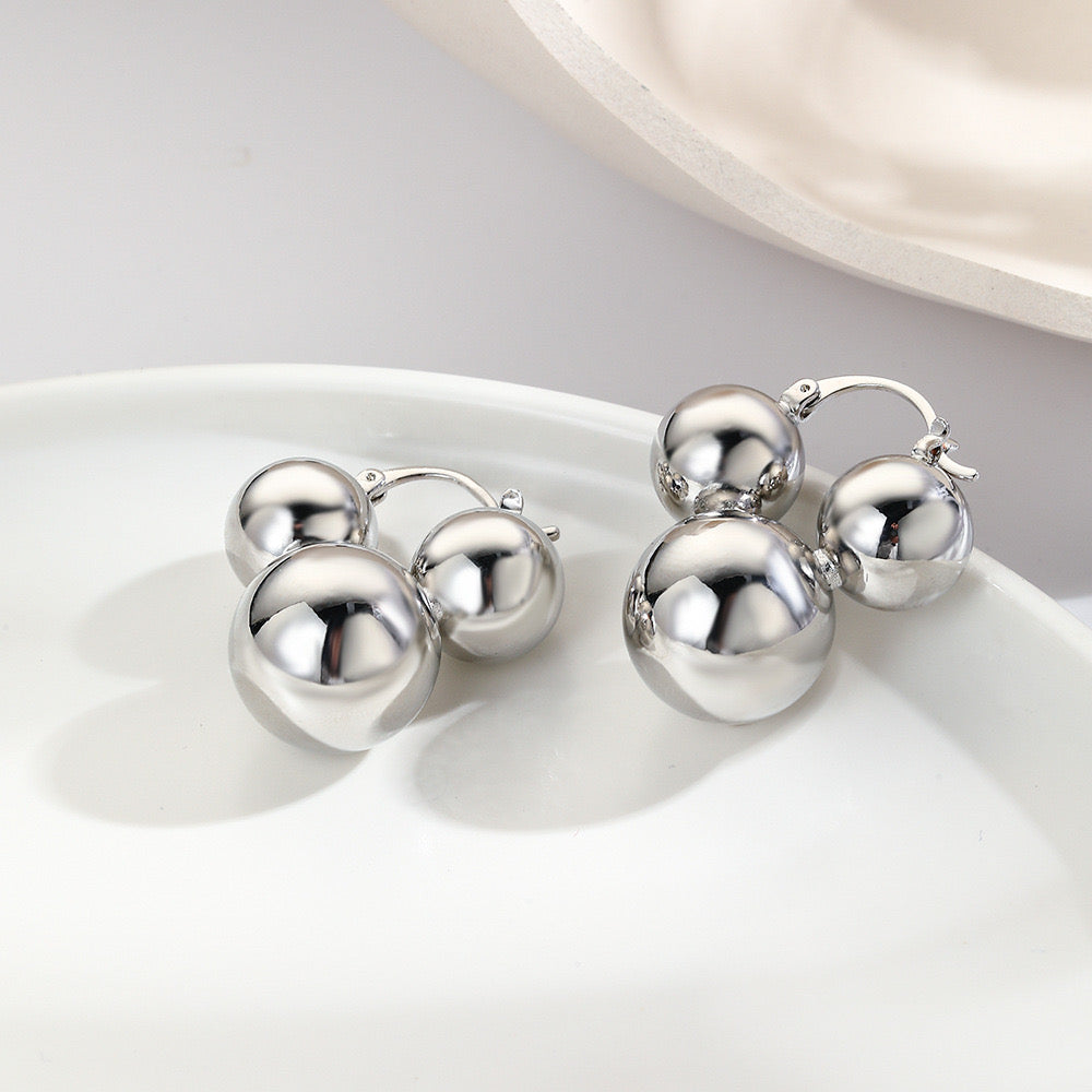 Argollas Mickey / Plateado - A056