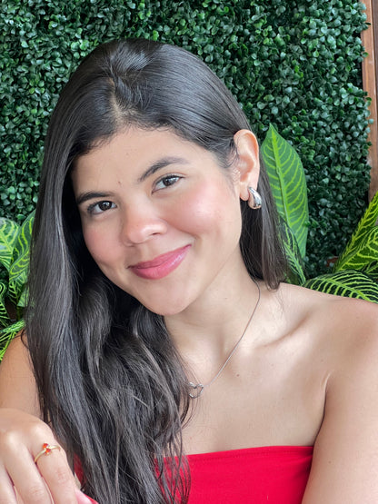 Aretes gota / Plateados - A006