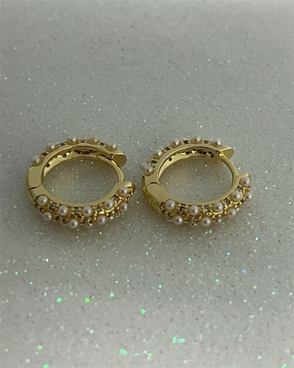 B127- argollas perlitas